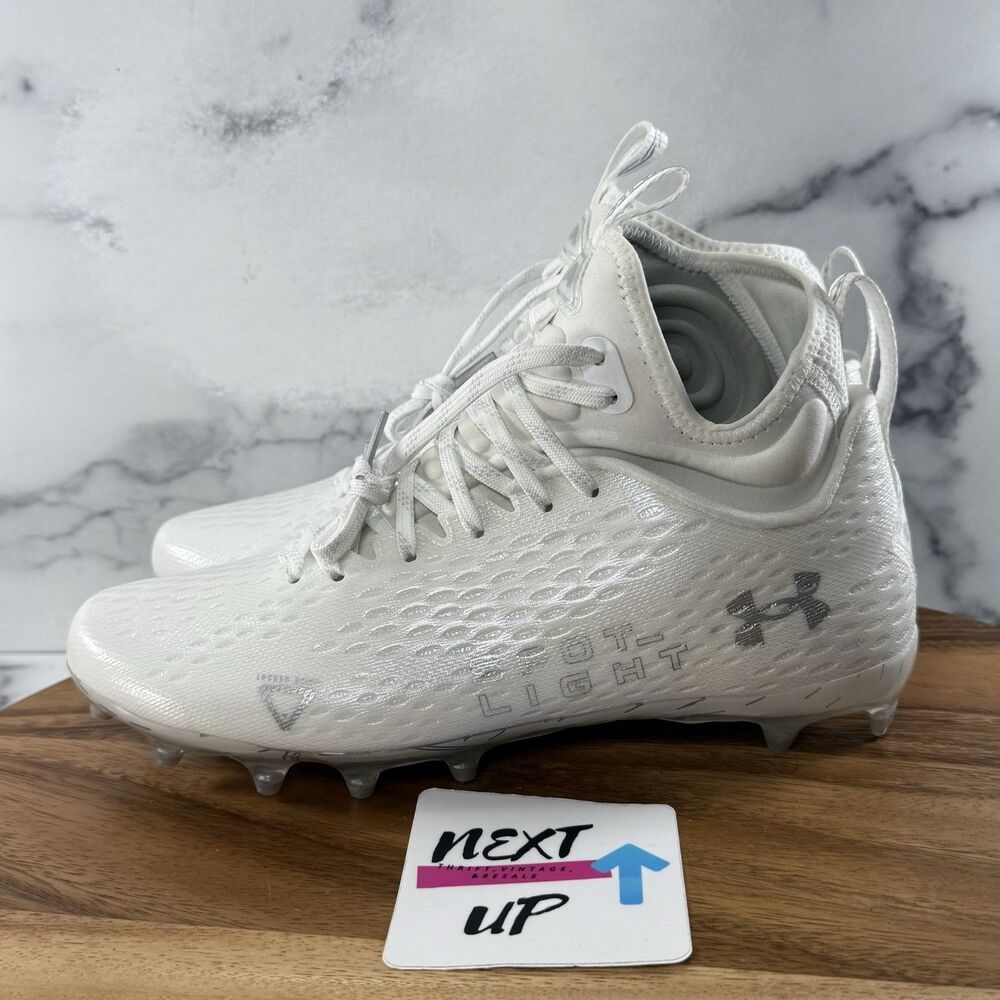Mens size 10-Under Armour Spotlight Lux MC 2.0 Football Cleats White NEW